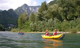 Letní řeky Dolomit