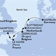Německo, Nizozemsko, Belgie, Francie, Velká Británie z Hamburku na lodi MSC Euribia 