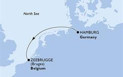 Německo, Belgie z Hamburku na lodi MSC Euribia