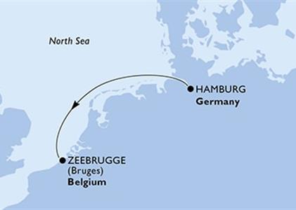 Německo, Belgie z Hamburku na lodi MSC Euribia