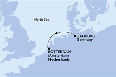 Německo, Nizozemsko z Hamburku na lodi MSC Euribia