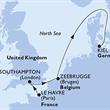 Francie, Velká Británie, Belgie, Německo z Le Havru na lodi MSC Euribia 