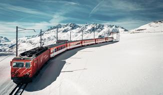 Zimní kouzlo švýcarských drah